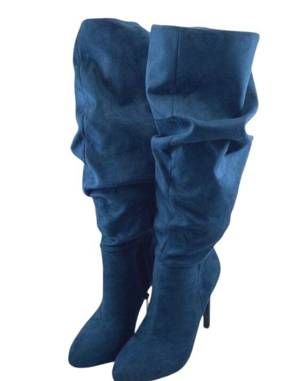 Jessica Simpson Stargaze Azurite Microsuede Slouchy Knee-High Heeled Boots SZ 6